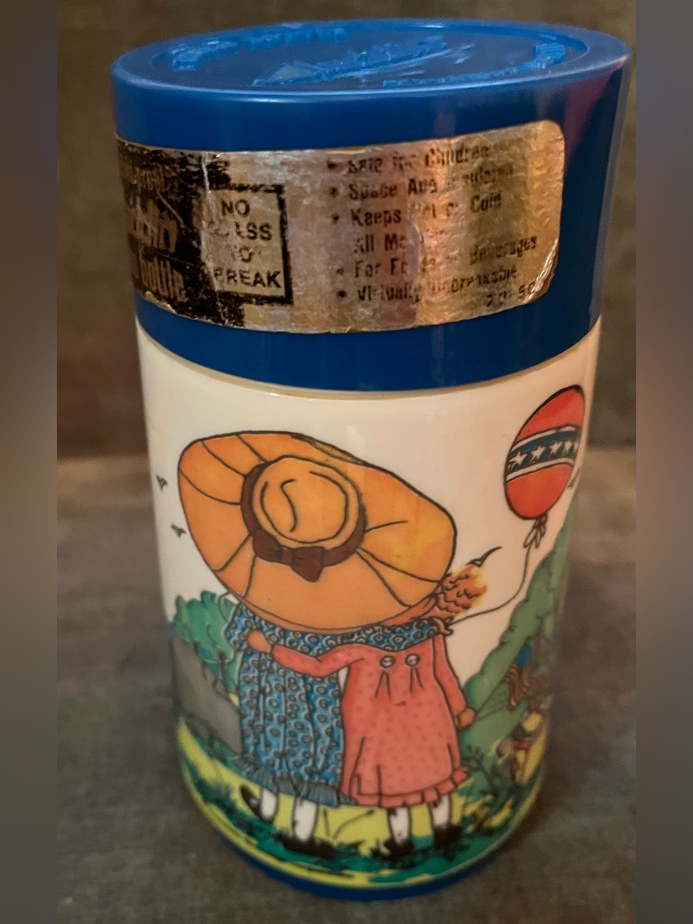 HOLLY HOBBY 70s Thermos with Aladdin Sticker